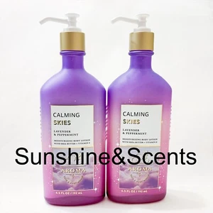 2x Bath & Body Works Aromatherapy CALMING SKIES Lavender Peppermint Body Lotion - Picture 1 of 4