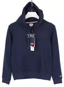 Tommy Hilfiger Jeans Red Essential Logo Kapuzenpulli Damen XS Pulli Känguru Blau - Bild 1 von 10