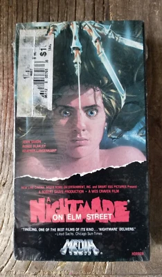 A Nightmare on Elm Street Factory SEALED Horror (VHS 1990) MEDIA Video Treasures - Image 1 of 4