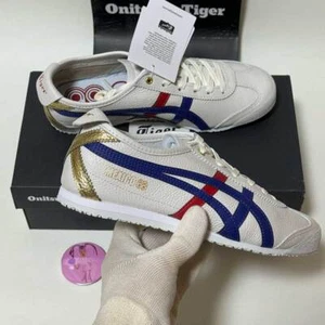 Zapatillas Onitsuka Tiger MEXICO 66 Unisex 1183B511.100 BLANCO/AZUL OSCURO Dorado OG - Imagen 1 de 9
