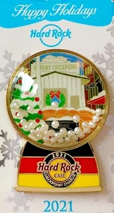 2021 HARD ROCK CAFE CHECKPOINT CHARLIE HOLIDAY SNOW GLOBE SERIES CHRISTMAS PIN - Bild 1 von 2