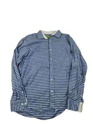 Bristol And Bull Shirt Adult Large Blue Button Up Dress Shirt Long Sleeve Mens - Image 1 of 4