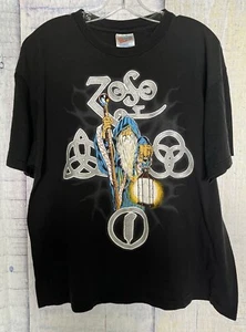 Vintage Led Zeppelin Single Stitch Hermit Wizard Zoso Graphic T shirt Sz XL - Picture 1 of 4
