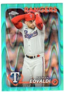 2024 Topps Chrome NATHAN EOVALDI Aqua REFRACTOR Parallel #283! #182/199! - Picture 1 of 1