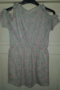 Grey Star Tshirt Dress. Age 8-9 - Picture 1 of 1