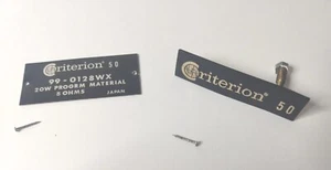 Parrilla de altavoces Lafayette Criterion modelo 50 insignia tuerca de resorte y lavadora, placa posterior - Imagen 1 de 2