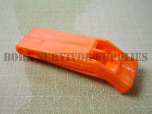 NATO SOLAS Approved Emergency DISTRESS WHISTLE Orange Ultra Loud Survival Hiking