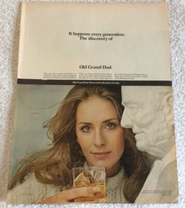 Old Grand-Dad Bourbon Whiskey Head of Bourbon Family Vintage Print Ad 1968  - Imagen 1 de 6