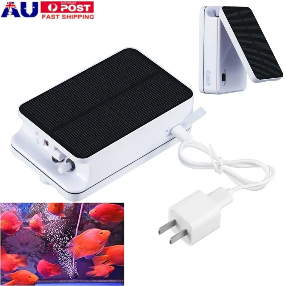 Solar Powered Pool Pond Fish Tank Oxygenator Oxygen Aerator Air PUMPS 150ma 0.3l