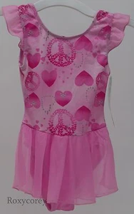 Falda Jacques Moret Niñas Rosa con Corazones Sin Mangas Leotardo XSmall 4/5 Nueva con Etiquetas - Imagen 1 de 1