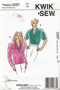 1980's VTG Kwik Sew Misses' Blouse Pattern 2267 Size XS-XL UNCUT - Picture 1 of 2