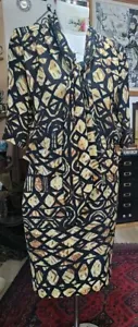 YSL Yves Saint Laurent Rive Gauche ~Stampa Safari vintage anni '70~ 3 pz. Tuta - Foto 1 di 20