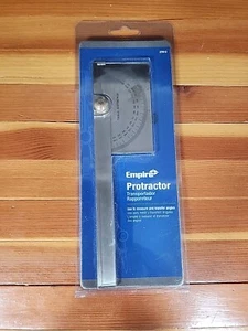 Empire 27912 Stainless Steel Protractor 0-180 degree Measure & Transfer Angles - Picture 1 of 4