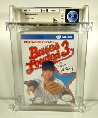 Bases Loaded 3 New Nintendo NES Factory Sealed WATA Grade 9.0 B+ Mint Rare - Image 1 of 4