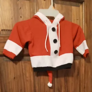 RED SANTA long sleeve T-shirt with hood sz toddler? FREE SHIPPING - Picture 1 of 5