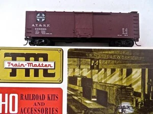 HO Train Miniature 2002 Built 40' AT&SF Wood Sheathed Box Car Low Ship Orig.Box - Picture 1 of 7