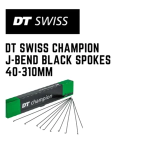 DT Swiss 14G J- bend Black Champion Spokes - all lengths - Picture 1 of 5
