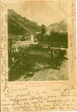 A249_Cartolina GARESSIO Borgo Ponte Alta Val Tanaro - Viaggiata 1897