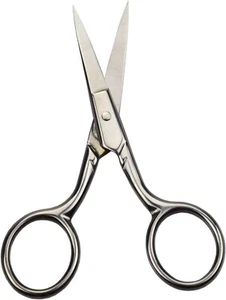 Hair & Eyebrow Scissors - Professional Steel Grooming Trimming Tool Silver - Picture 1 of 6