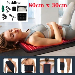 Infrarot Rotlicht Therapie Pad 80x30cm LED Matte Schmerzlinderung Nacken Gelenke - Bild 1 von 18