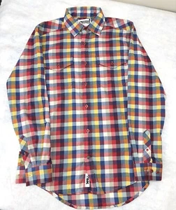 Mountain Khakis Peaks Camp Shirt Mens Small Multi Check Wool Poly Blend Outdoor - Picture 1 of 9