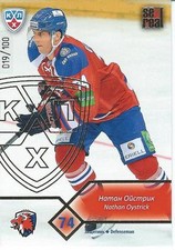 2012-13 SEREAL Hockey KHL NATHAN OYSTRICK #LEV-005 Gold 019/100