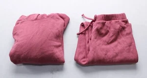 Chit Chat Girl's Liza Fleece Boxy Hoodie And Jogger Pants Set BL1 Pink Medium - Picture 1 of 10