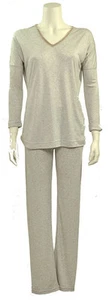 Pyjama Schlafanzug Kendall Marke Pluto-  Modal Kaschmir- Fb sand grey- Gr 36- 46 - Picture 1 of 1