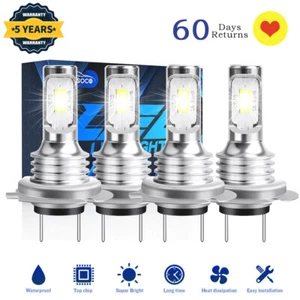 4x H7 LED Headlight Bulbs Kit High Low Beam 65W 70000LM Super Bright 6000K White - Picture 1 of 24