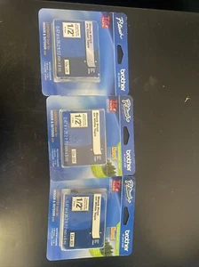 Brother P-Touch TZe-131 BLACK on CLEAR Tape 1/2" X 26.2' PTouch NEW. 3 pack - Imagen 1 de 5