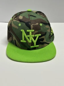New York Yankees Mütze SnapBack Lime Green Camouflage Camouflage Baseballmütze - Bild 1 von 5