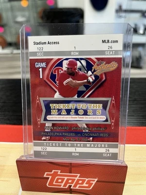 2004 Fleer Baseball Ryan Howard Ticket To The Majors #126 - Image 1 of 2