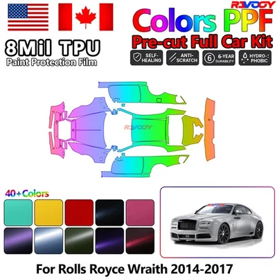 Película de protección de pintura PPF precortada de color para Rolls Royce Wraith 2014-2017 Foto 1 de 4
