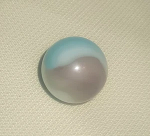 Vintage Marble King Swirl Tricolor Blue White Purple Glass Marble .63  - Picture 1 of 5