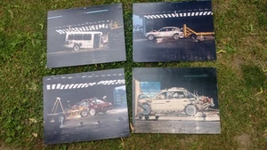 Vintage Handmade Lot Of 4 Car Crash Man Cave - Picture 1 of 7