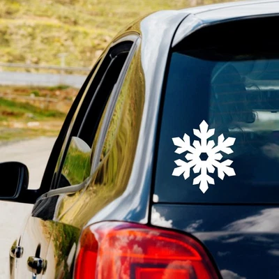 Calcomanía de vinilo copo de nieve pegatina coche camión ventana computadora portátil vacaciones Navidad Foto 1 de 4