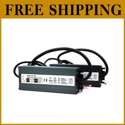 2 Pack 12V LED Driver 120W  Waterproof Power Supply - Image 1 of 4