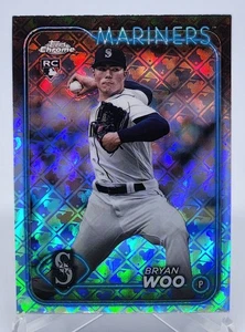 2024 Topps Chrome - Logofractor Refractor #172 Bryan Woo Rookie Mariners RC - Picture 1 of 2