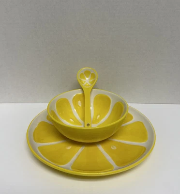 Lemon Designed Small Ceramic Set Pieces - Image 1 of 4