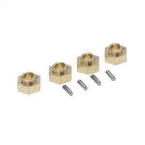 4Pcs/Set Brass Wheel Weight Hex Adapters For Axial SCX24 AXI90081 1/24 RC Car - Picture 1 of 6