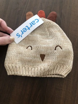 Gorro Carter’s Baby Pavo 3-9 Meses • Tejido Unisex Otoño Acción de Gracias Nuevo con Etiquetas Foto 1 de 4