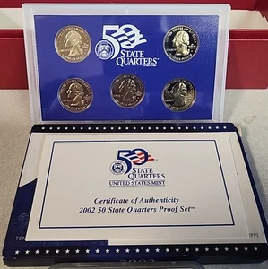 2002 State Quarter Clad Proof Set U.S. Mint Packaging OGP COA  COMBINED SHIP  .4 - Picture 1 of 2