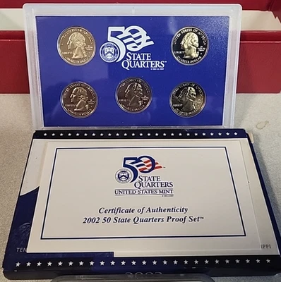 2002 State Quarter Clad Proof Set U.S. Mint Packaging OGP COA  COMBINED SHIP  .1 - Image 1 of 2
