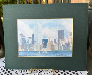 ORIGINAL "DOWNTOWN NEW YORK" PEN & INK DRAWING SIGNED BRUCE ARVON 2000 ~ 8"x10" - Picture 1 of 11