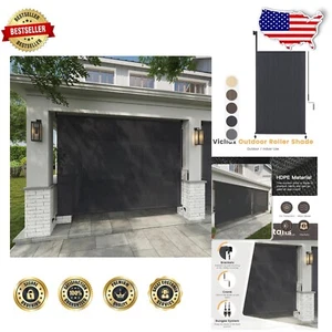 Adjustable Outdoor Roller Shade Fabric - Child Safe & Weather Resistant 4' x 6' - Picture 1 of 9