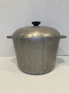 Vintage Wagner Ware Sidney O Magnalite 4738-P 8 Qt Stock Pot with Lid & Trivet - Picture 1 of 12