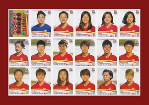China Team - 18 Stickers Set - Panini FIFA Women's World Cup Canada 2015 - Picture 1 of 2