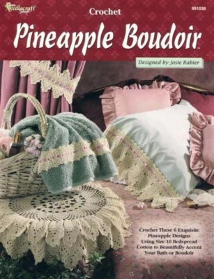 NOS THE NEEDLECRAFT SHOP CROCHET PINEAPPLE BOUDOIR 6 DESIGNS OOP - Image 1 of 2