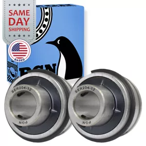 (2) SER204-12 - 3/4" Bore - Insert Ball Bearing With Snap Ring - ER12 ER204-12 - Picture 1 of 9