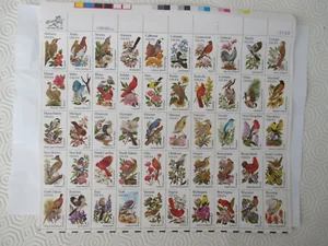 USA . PLANCHE 50 TIMBRES OISEAUX / ÉTATS. 1981. - Photo 1/3